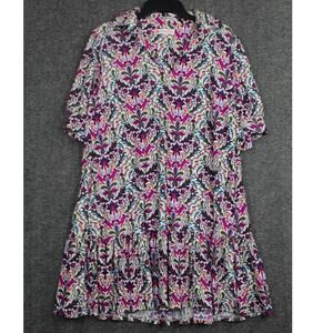 Jude Connally Tierney Dress Purple & White Whimsy Hidden Rabbit medium
